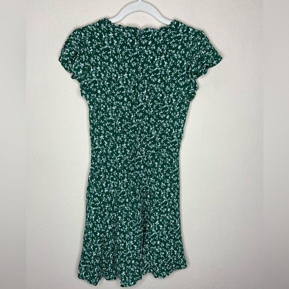 Reformation Byron Mini Green Dress Floral Size 4 - Picture 9 of 11